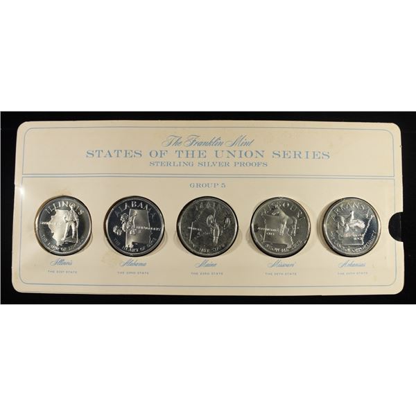 FRANKLIN MINT STATES OF UNION SERIES SILVER PROOFS