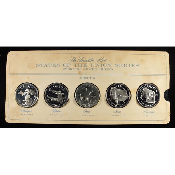 FRANKLIN MINT STATES OF UNION SERIES SILVER PROOFS
