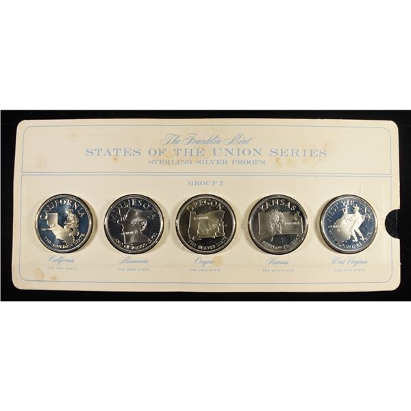 FRANKLIN MINT STATES OF UNION SERIES SILVER PROOFS