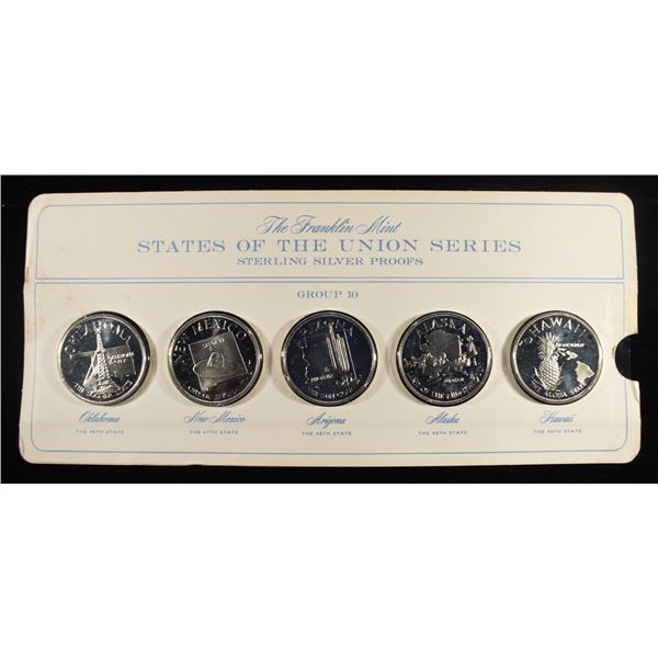 FRANKLIN MINT STATES OF UNION SERIES SILVER PROOFS