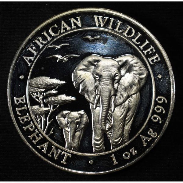 ELEPHANT 1 OZ .999 SILVER ROUND