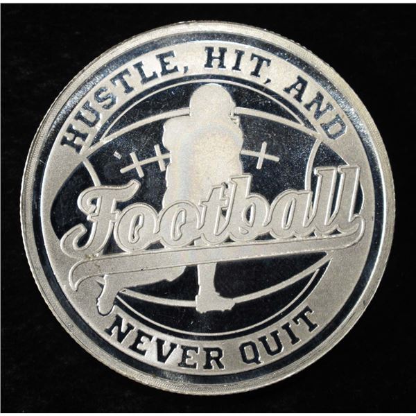 FOOTBALL 1 OZ .999 SILVER ROUND