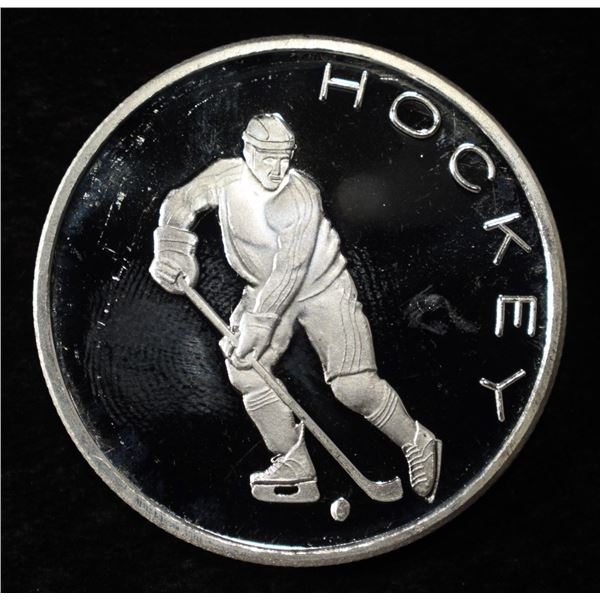HOCKEY 1 OZ .999 SILVER ROUND
