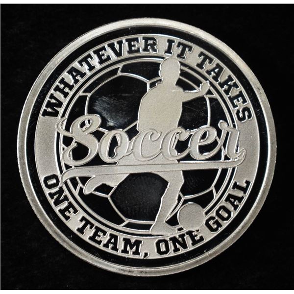 SOCCER 1 OZ .999 SILVER ROUND