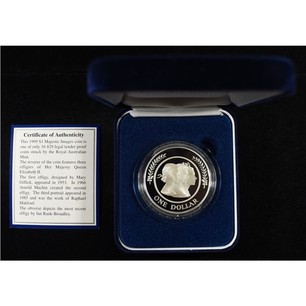 1999 $1 MAJESTIC IMAGES .999 SILVER PROOF COIN