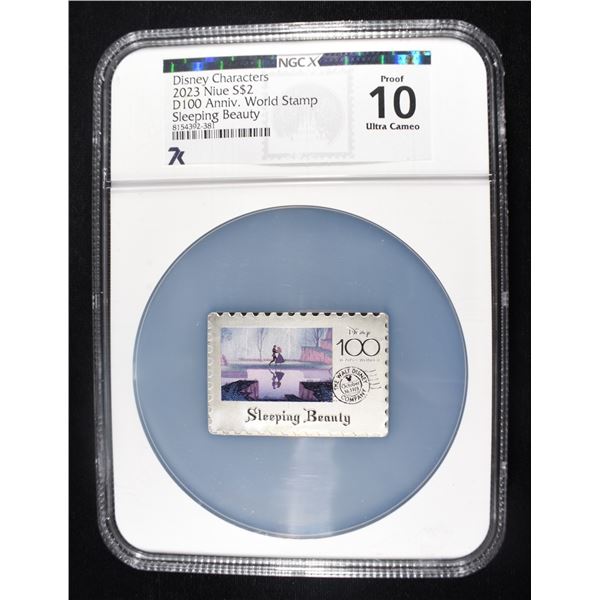2023 NIUE SLEEPING BEAUTY $2 SILVER STAMP