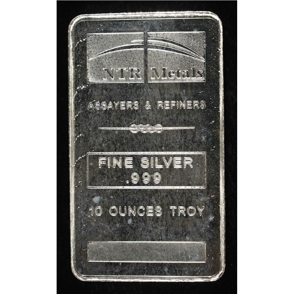 NTR METALS 10 OZ .999 SILVER BAR