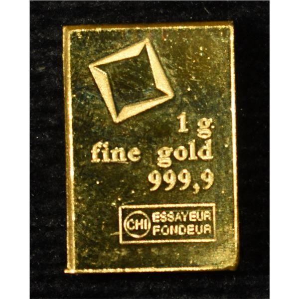 1G .9999 GOLD BAR