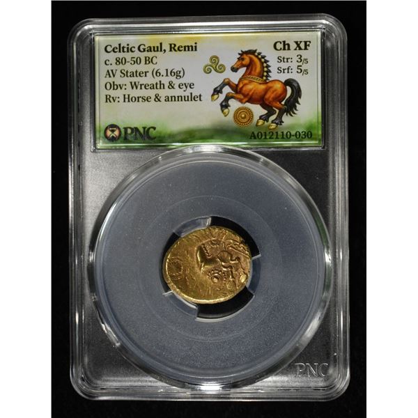 c.80-50 BC GOLD AV STATER PNC CH XF