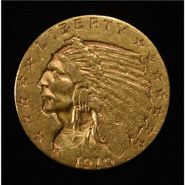1910 $2.50 INDIAN GOLD