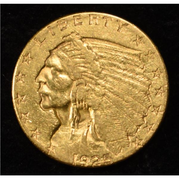 1925-D $2.5 GOLD INDIAN AU