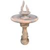 Image 1 : Three-Piece Concrete Garden Fountain w/ Decorative Top