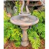 Image 2 : Three-Piece Concrete Garden Fountain w/ Decorative Top