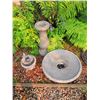 Image 4 : Three-Piece Concrete Garden Fountain w/ Decorative Top