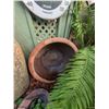 Image 3 : Massive 4 Foot Tall 3 Piece Glazed Ceramic Garden Fountain