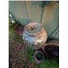 Image 6 : Massive 4 Foot Tall 3 Piece Glazed Ceramic Garden Fountain