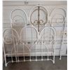 Image 2 : Antique Cast Iron Double Bed Frame w/ Brass Embellishments