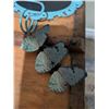 Image 16 : Blue Hobnail Glass Sugar and Creamer Set with Wall Plaques