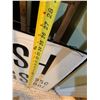 Image 8 : Lot: Fresh Eggs Sign, Brush, Blue Bucket, Lamp Base, Rack