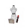 Image 1 : Wire Dress Form, Wood Candle Holder, Small Mirror Lot