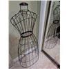 Image 3 : Wire Dress Form, Wood Candle Holder, Small Mirror Lot