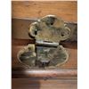Image 2 : Wooden Storage Trunk with Brass Hardware and Bun Feet