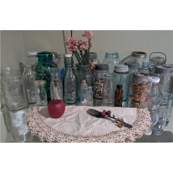 Antique Glass Bottles and Jars
