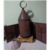 Image 1 : Tin Star Punch Primitive Lamp With Shutters and Shade