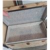 Image 6 : Antique Wood Metal Steamer Trunk on Casters