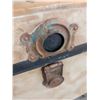 Image 8 : Antique Wood Metal Steamer Trunk on Casters