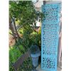 Image 6 : Wooden Chair, Blue Decorative Panel, Star Mirror Lot