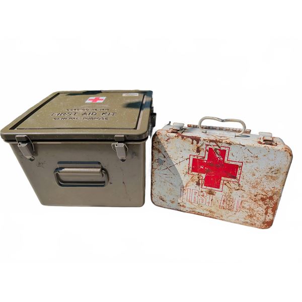 Military and Civilian First Aid Kits with Supplies