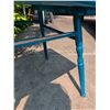 Image 7 : Blue Wooden Side Table With Turned Legs