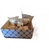 Image 1 : Box Lot of Wool Fleece, Yarn Balls, Spindle, Spool, and Decorative Plaque
