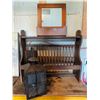 Image 2 : Wood Plate Rack, Wall Mirror, and Metal Lantern