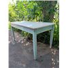 Image 10 : 2 Vintage Suitcases and Blue Rectangular Table