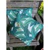 Image 4 : Wooden Outdoor Chairs with Cushions and Four Terra Cotta Pots