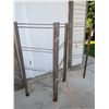 Image 5 : Wood and Metal Folding Gate & Barn Wood Slated Panel