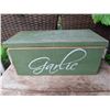 Image 3 : Wood Side Table with Drawer and Painted Garlic Storage Box