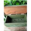Image 4 : Wood Side Table with Drawer and Painted Garlic Storage Box