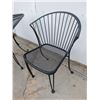 Image 5 : Black Metal Mesh Patio Table With 3 Chairs