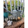 Image 3 : Rustic Wicker Drawer Cabinet With Garden Decor and Books