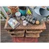 Image 8 : Rustic Wicker Drawer Cabinet With Garden Decor and Books