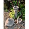 Image 5 : Concrete Japanese 3 Piece Garden Lantern