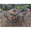Image 2 : Metal Mesh Patio Set with Square Table and Three Chairs