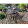 Image 3 : Metal Mesh Patio Set with Square Table and Three Chairs