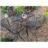 Image 4 : Metal Mesh Patio Set with Square Table and Three Chairs