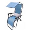 Image 1 : Blue Zero Gravity Lounge Chair with Adjustable Canopy and Pillow