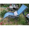 Image 3 : Blue Zero Gravity Lounge Chair with Adjustable Canopy and Pillow