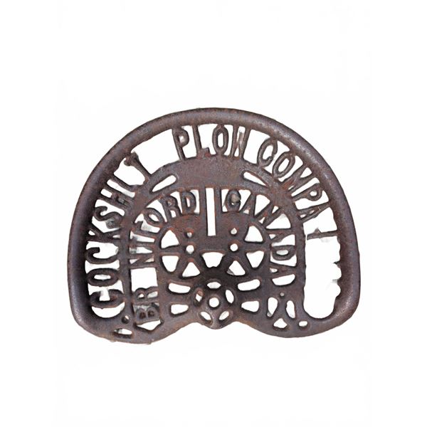 Blacksmith Plow Company Cast Iron Tractor Seat, Brantford Canada